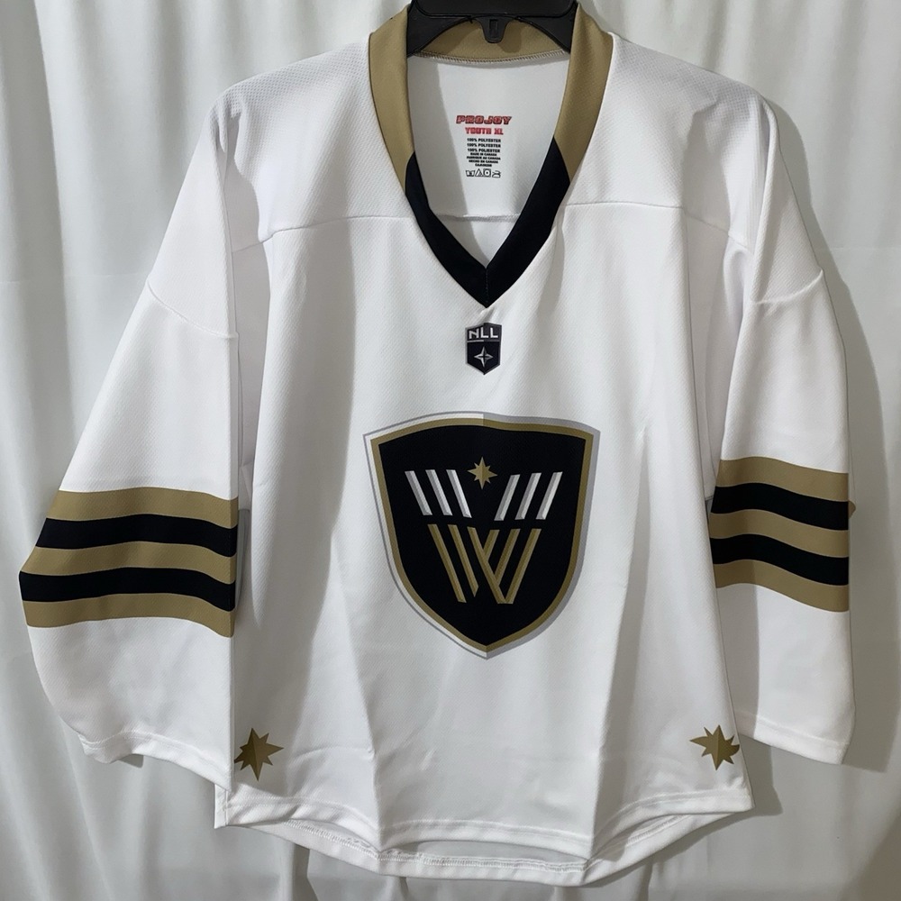 Vancouver‎ Warriors NLL Lacrosse Jersey White Youth Size XL ProJoy NWOT